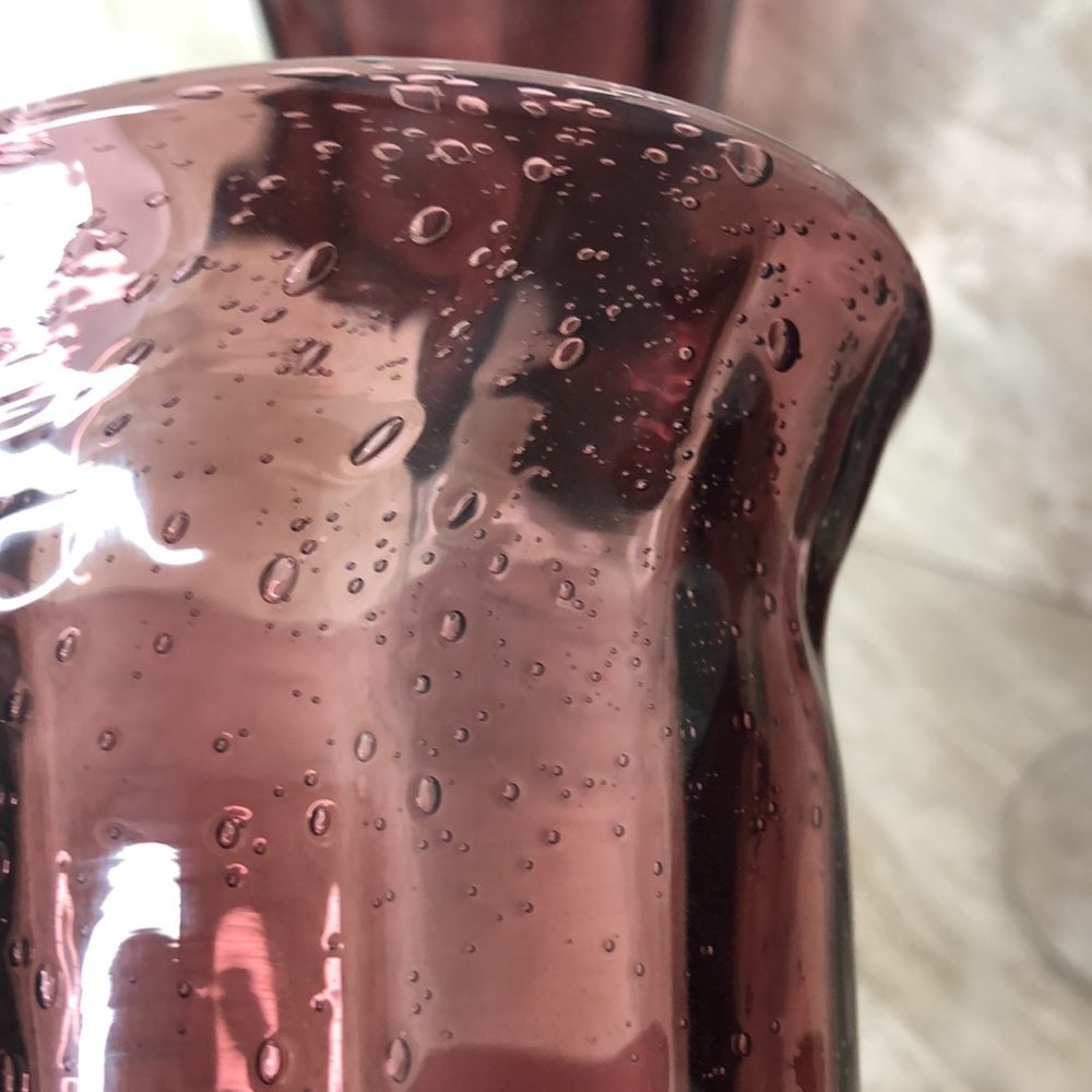 LAST SET! 4 Artland Savannah Purple Bubble Glass 14oz Drinking Glasses Goblets - Picture 10 of 16